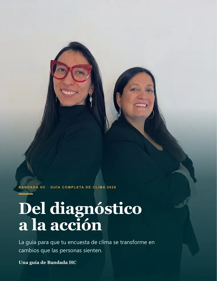 Portada de la guía de clima laboral de Bandada HC