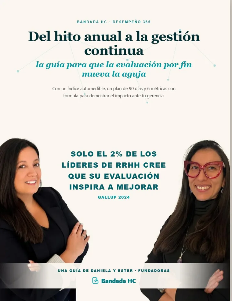 Portada de la guía de evaluación de desempeño de Bandada HC